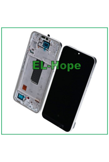 OLED LCD DISPLAY + RAHMEN FÜR SAMSUNG GALAXY A34 5G SM-A346B TOUCHSCREEN SILBER
